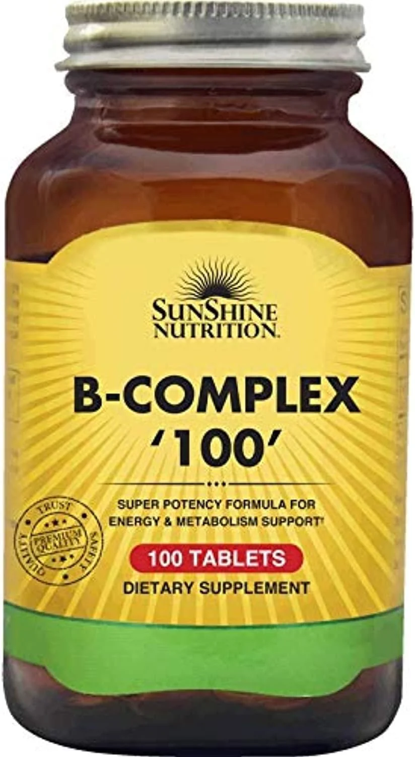 سان شاین نوتریشن قرص های ب-کمپلکس 100 عددی | فرمول برای پشتیبانی از انرژی و متابولیسم سان شاین نوتریشن قرص های ب-کمپلکس 100 عددی | فرمول برای پشتیبانی از انرژی و متابولیسم