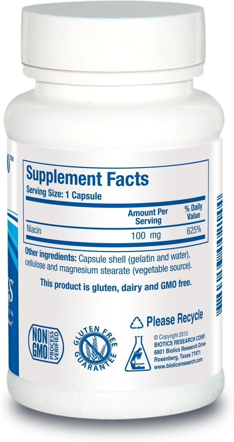 بیوتیکس ریسرچ نیاسین 100، 100 میلی گرم نیاسین، ویتامین B3، کلسترول، HDL، LDL، تری گلیسیرید، LP، سلامت قلب و عروق، 150 کپسول بیوتیکس ریسرچ نیاسین 100، 100 میلی گرم نیاسین، ویتامین B3، کلسترول، HDL، LDL، تری گلیسیرید، LP، سلامت قلب و عروق، 150 کپسول