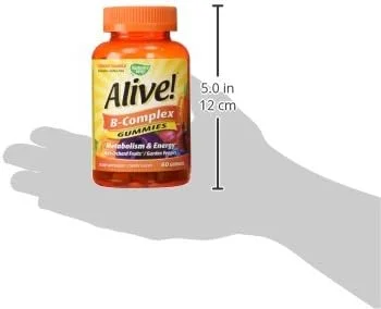 پاستیل ب-کمپلکس Alive Nature's Way، 60 عدد | پشتیبانی از انرژی سلولی | مخلوط میوه های باغ و سبزیجات | با طعم انبه | پکتین گیاهی | 150 میلی گرم در هر 2 پاستیل مکمل غذایی پاستیل ب-کمپلکس Alive Nature's Way، 60 عدد | پشتیبانی از انرژی سلولی | مخلوط میوه های باغ و سبزیجات | با طعم انبه | پکتین گیاهی | 150 میلی گرم در هر 2 پاستیل مکمل غذایی