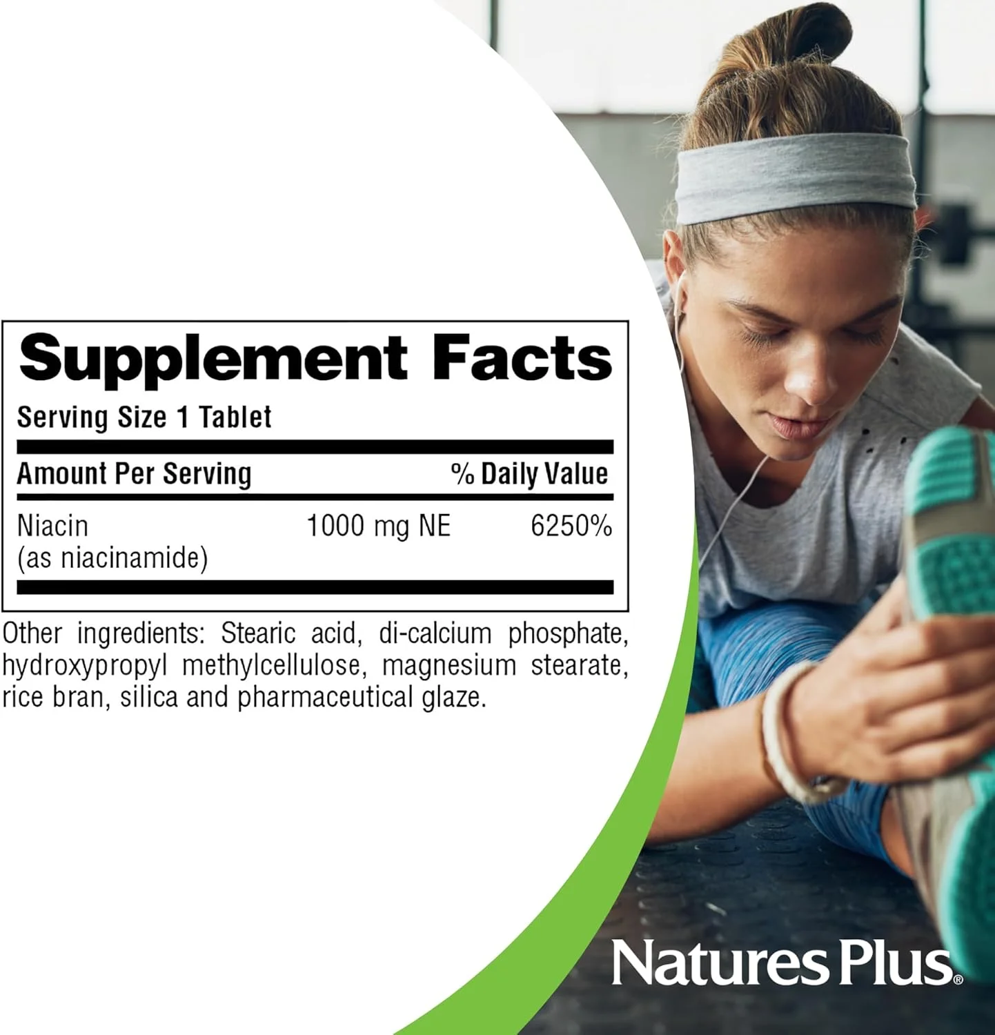 Nature's Plus نیاسینامید 1000 میلی گرم - 90 قرص رهش پایدار - مکمل ویتامین B3 با قدرت بالا - گیاهی، بدون گلوتن Nature's Plus نیاسینامید 1000 میلی گرم - 90 قرص رهش پایدار - مکمل ویتامین B3 با قدرت بالا - گیاهی، بدون گلوتن