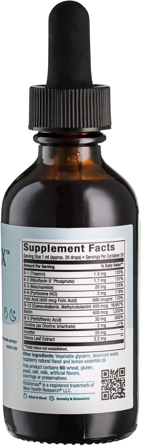 مایع کمپلکس ویتامین B با طعم تمشک برای کودکان Maxi Health - مکمل ویتامین حاوی ویتامین B12 - قطره های کمپلکس ویتامین B زیر زبانی برای کودکان حاوی B1 B2 B3 B5 B6 بیوتین فولیک اسید - 2 fl. اونس مایع کمپلکس ویتامین B با طعم تمشک برای کودکان Maxi Health - مکمل ویتامین حاوی ویتامین B12 - قطره های کمپلکس ویتامین B زیر زبانی برای کودکان حاوی B1 B2 B3 B5 B6 بیوتین فولیک اسید - 2 fl. اونس
