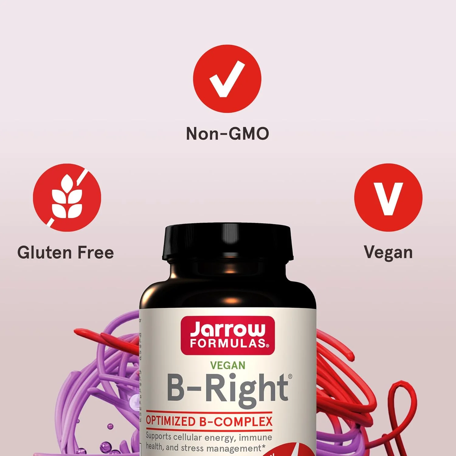 Jarrow Formulas B Right 100 Veggie Caps Low Odor Vitamin B Complex Formula Energy & Metabolism Support Promotes Brain, Heart & Cardiovascular Health 100 Servings, White, 100 Count (Pack of 1) Jarrow Formulas B Right 100 Veggie Caps Low Odor Vitamin B Complex Formula Energy & Metabolism Support Promotes Brain, Heart & Cardiovascular Health 100 Servings, White, 100 Count (Pack of 1)