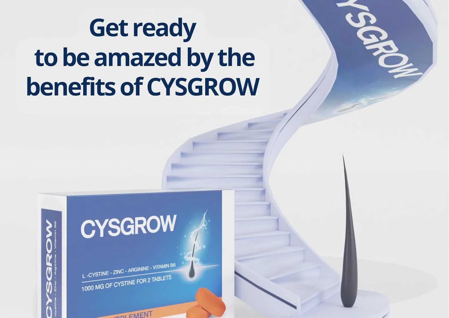 مکمل غذایی ویتامین مو Cysgrow حاوی سیستین، ویتامین B6، آرژنین و روی مکمل غذایی ویتامین مو Cysgrow حاوی سیستین، ویتامین B6، آرژنین و روی