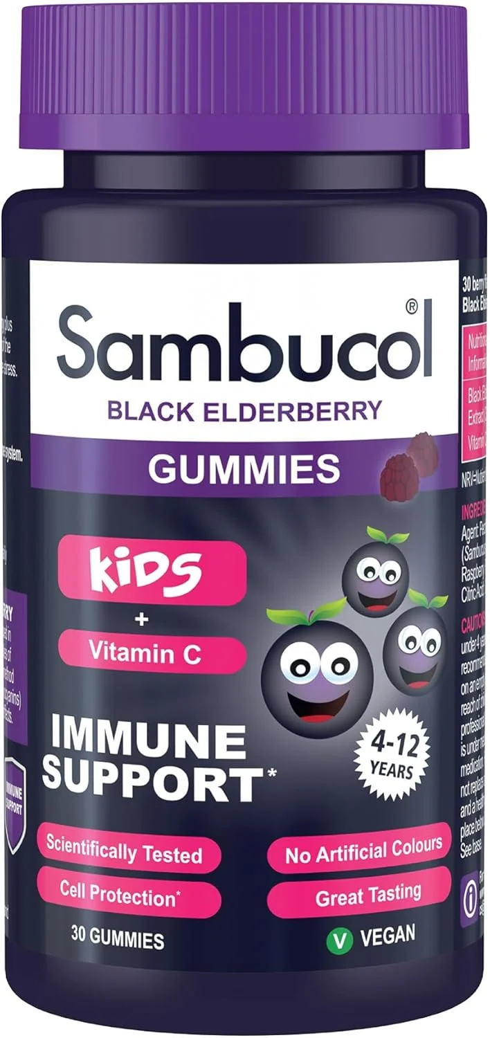 پاستیل تقویت سیستم ایمنی کودکان Sambucol با ویتامین C و گیاه آقطی سیاه - تقویت کننده ایمنی و پشتیبانی از سلامت کلی - 30 عدد پاستیل خوشمزه پاستیل تقویت سیستم ایمنی کودکان Sambucol با ویتامین C و گیاه آقطی سیاه - تقویت کننده ایمنی و پشتیبانی از سلامت کلی - 30 عدد پاستیل خوشمزه