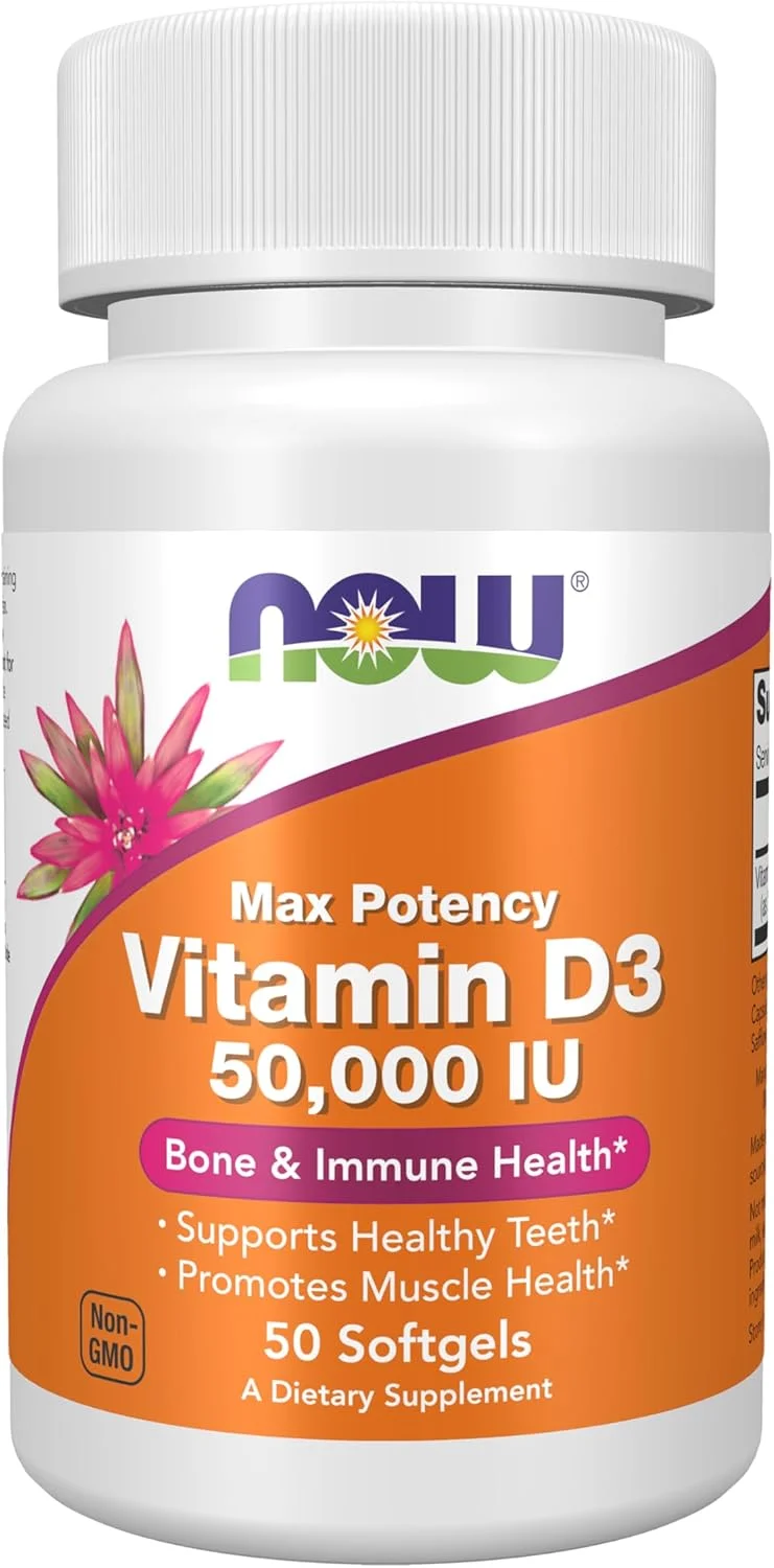 مکمل های غذایی NOW Foods، ویتامین D-3 50,000 IU سافت ژل، 50 سافت ژل مکمل های غذایی NOW Foods، ویتامین D-3 50,000 IU سافت ژل، 50 سافت ژل