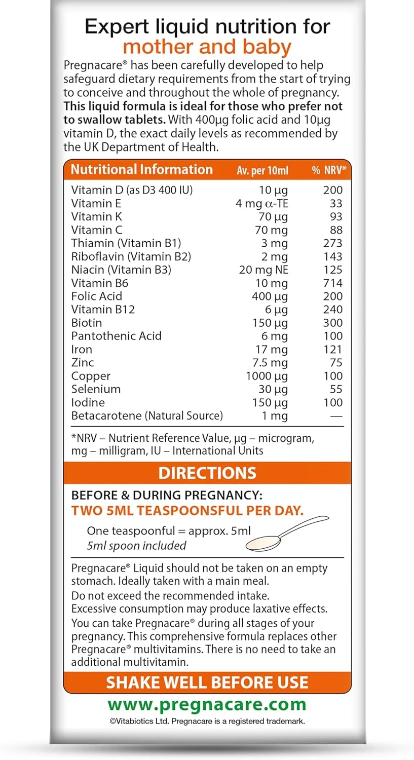 مایع پرگناکر ویتابیوتیکس - 200 میلی لیتر