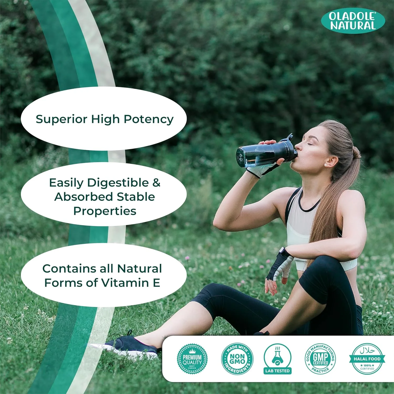 اولادول ویتامین ای طبیعی 400 واحد بین المللی دی-آلفا توکوفرول - 100 سافت ژل | پشتیبانی آنتی اکسیدانی برای پوست، مو و سلامت سیستم ایمنی | مکمل غذایی ضروری با قدرت بالا برای سلامتی کلی