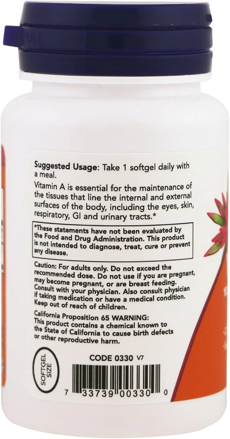 نو فودز، ویتامین آ، 10000 واحد بین المللی، 100 سافت ژل نو فودز، ویتامین آ، 10000 واحد بین المللی، 100 سافت ژل