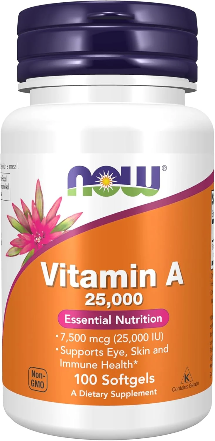 Now Foods ویتامین A، 100 سافت ژل 25000 واحد بین المللی Now Foods ویتامین A، 100 سافت ژل 25000 واحد بین المللی