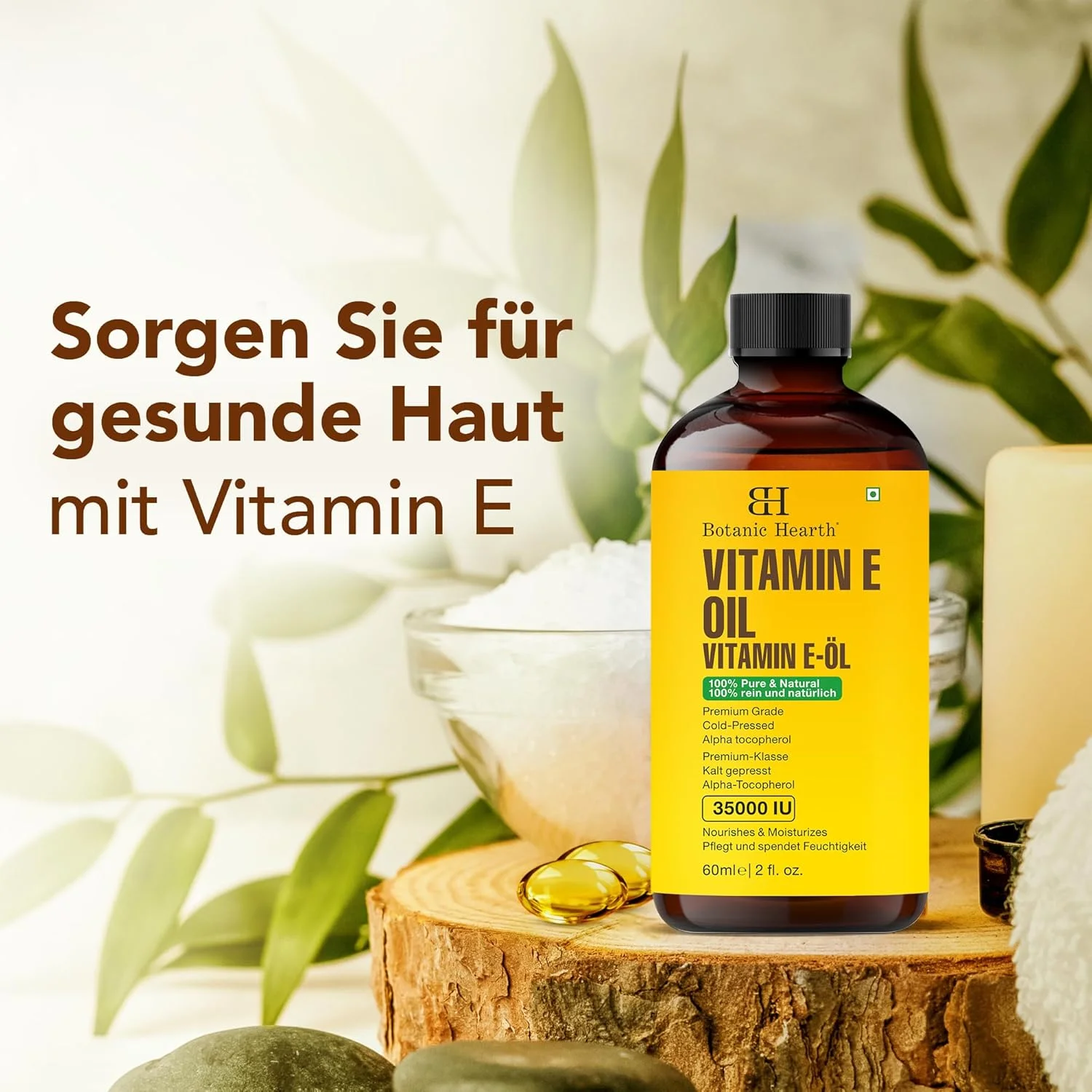 روغن ویتامین E بوتانیک هارت | روغن 100% خالص و طبیعی برای رشد ناخن ها، مو، ابرو و مژه | 35000 واحد بین المللی | روغن مو و بدن به همراه برس ابرو و مژه روغن ویتامین E بوتانیک هارت | روغن 100% خالص و طبیعی برای رشد ناخن ها، مو، ابرو و مژه | 35000 واحد بین المللی | روغن مو و بدن به همراه برس ابرو و مژه