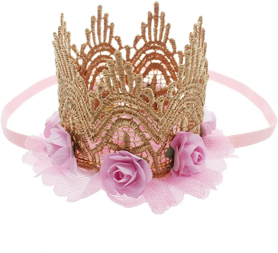 لباس تولد پرنسس دخترانه IBTOM CASTLE، تاپ بدون آستین چاپی + دامن توتو + تاج گل