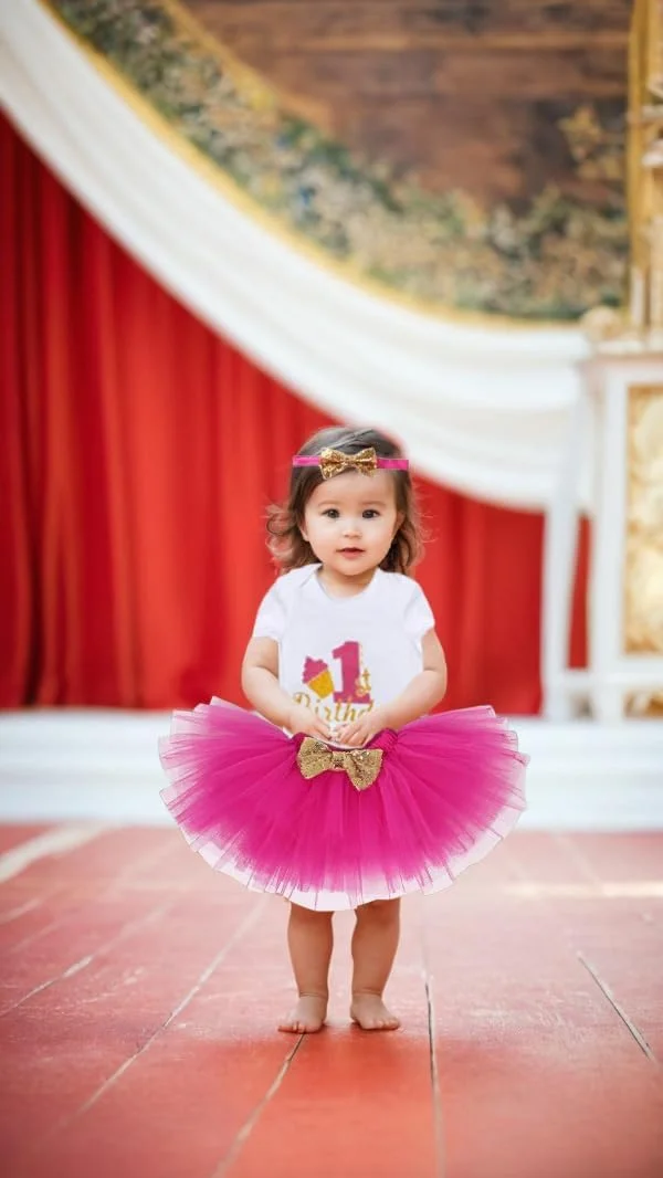 لباس رامپر تولد یک سالگی دخترانه Sweet Seven - دامن توتو توری با آستین کوتاه و هدبند پاپیونی - هدیه مهمانی (80/XL، 12-18 ماه) لباس رامپر تولد یک سالگی دخترانه Sweet Seven - دامن توتو توری با آستین کوتاه و هدبند پاپیونی - هدیه مهمانی (80/XL، 12-18 ماه)