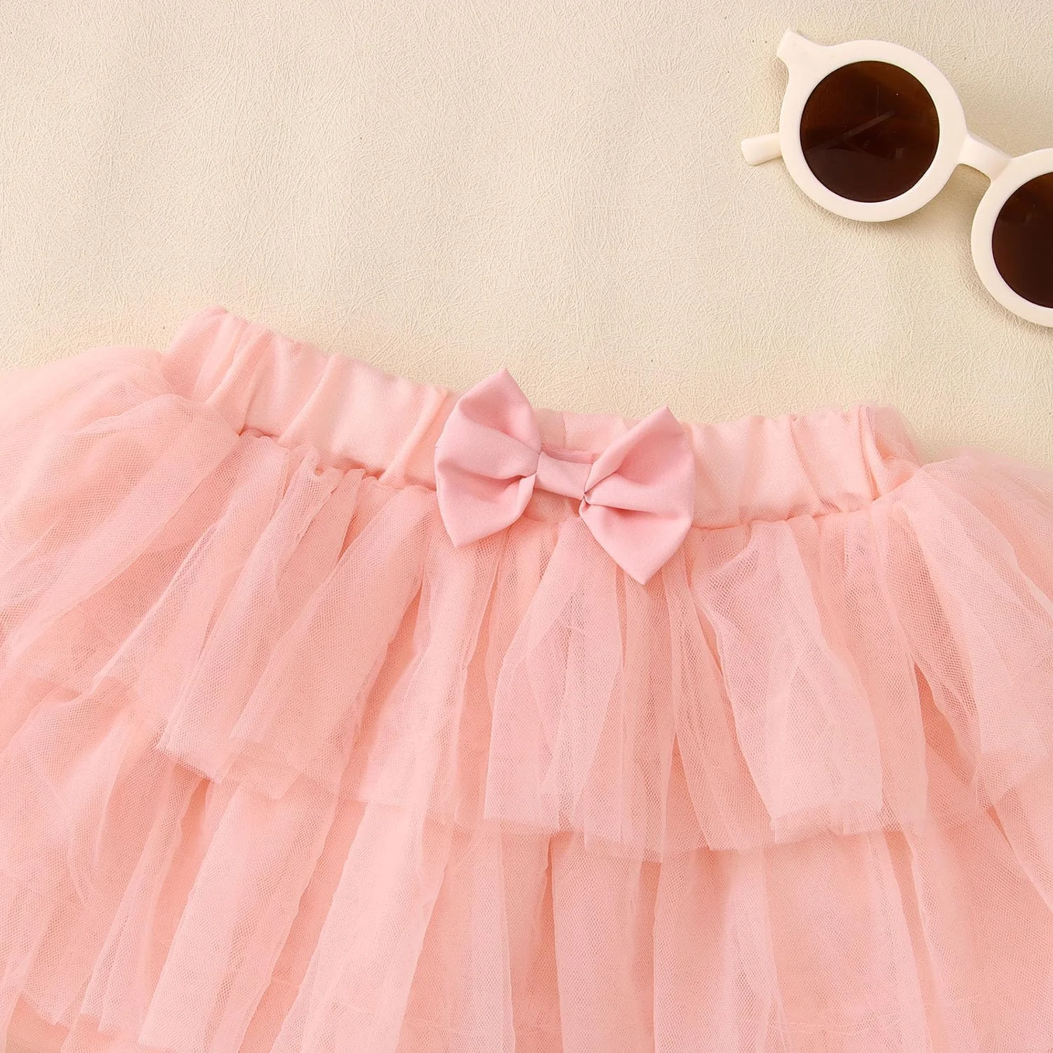 لباس تولد دخترانه SOFEON طرح بستنی، مناسب تولد ۲/۳/۴/۵/۶/۷ سالگی، شامل تیشرت و دامن توتو، ست ۲ تکه لباس جشن