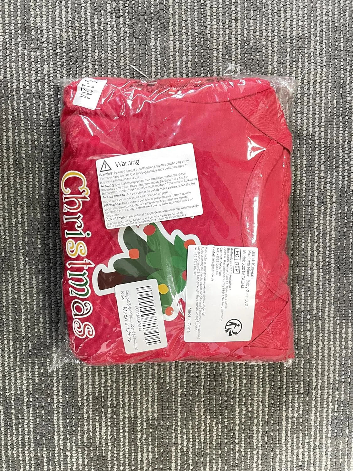 لباس کریسمس دخترانه Kunyeah، رامپر نوزادی، دامن توتو، ست لباس کریسمس نوزاد با کفش، هدبند و ساق گرم کن