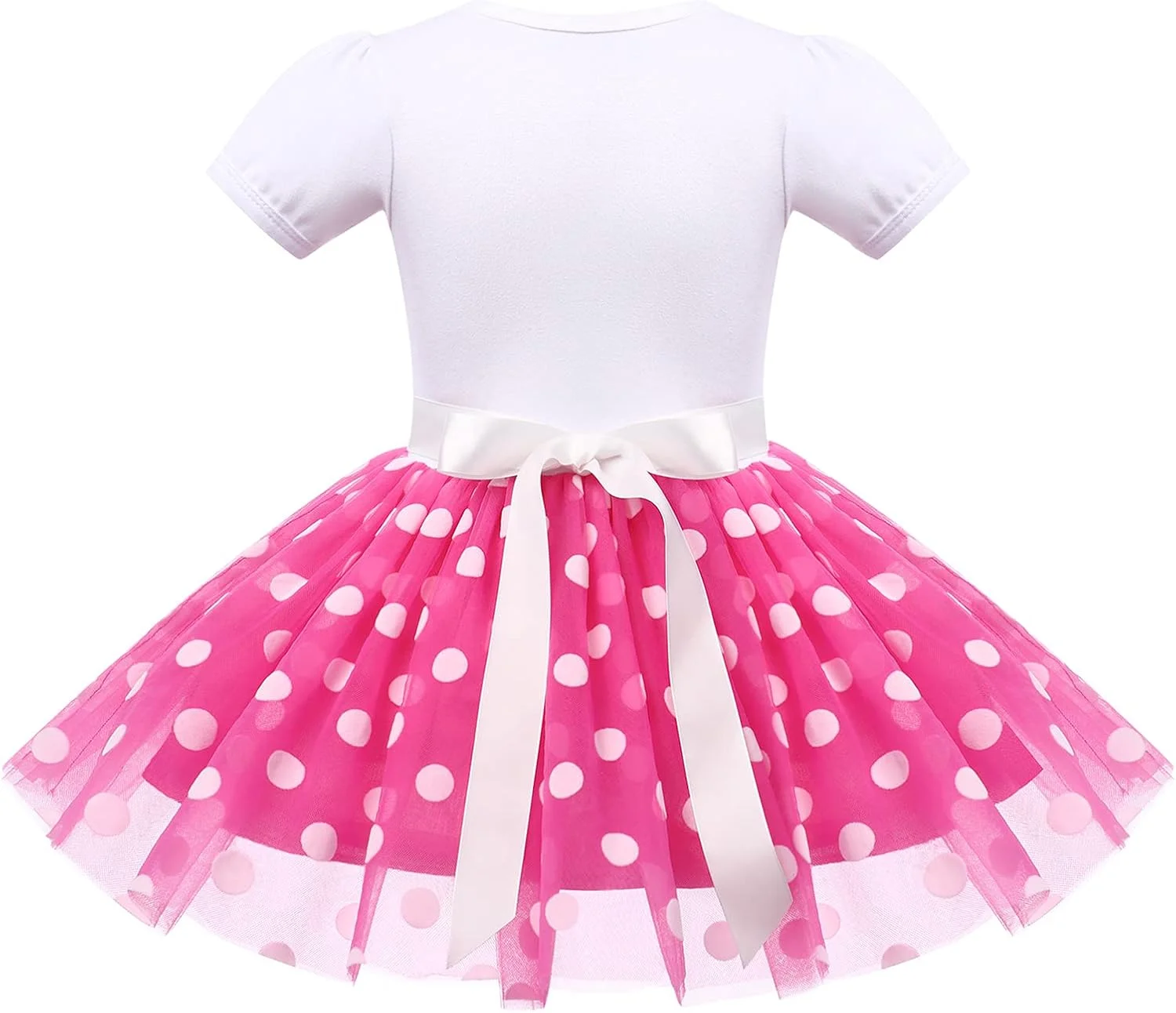 لباس تولد دخترانه IMEKIS، پیراهن خال خالی با هدبند، لباس جشن تولد، لباس هالووین، لباس فانتزی عکاسی 1-6 ساله