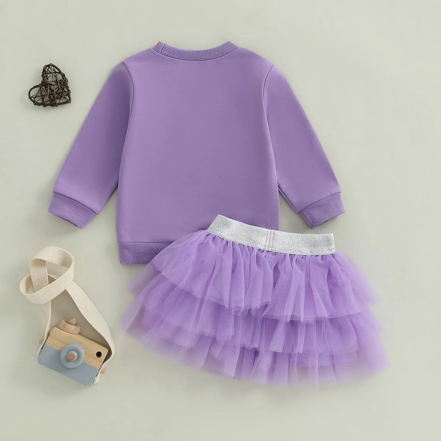 ست لباس هالووین دخترانه KtwHarnu، تاپ دور گردن گلدوزی شده با طرح Boo، دامن توری توتو، لباس پاییزی