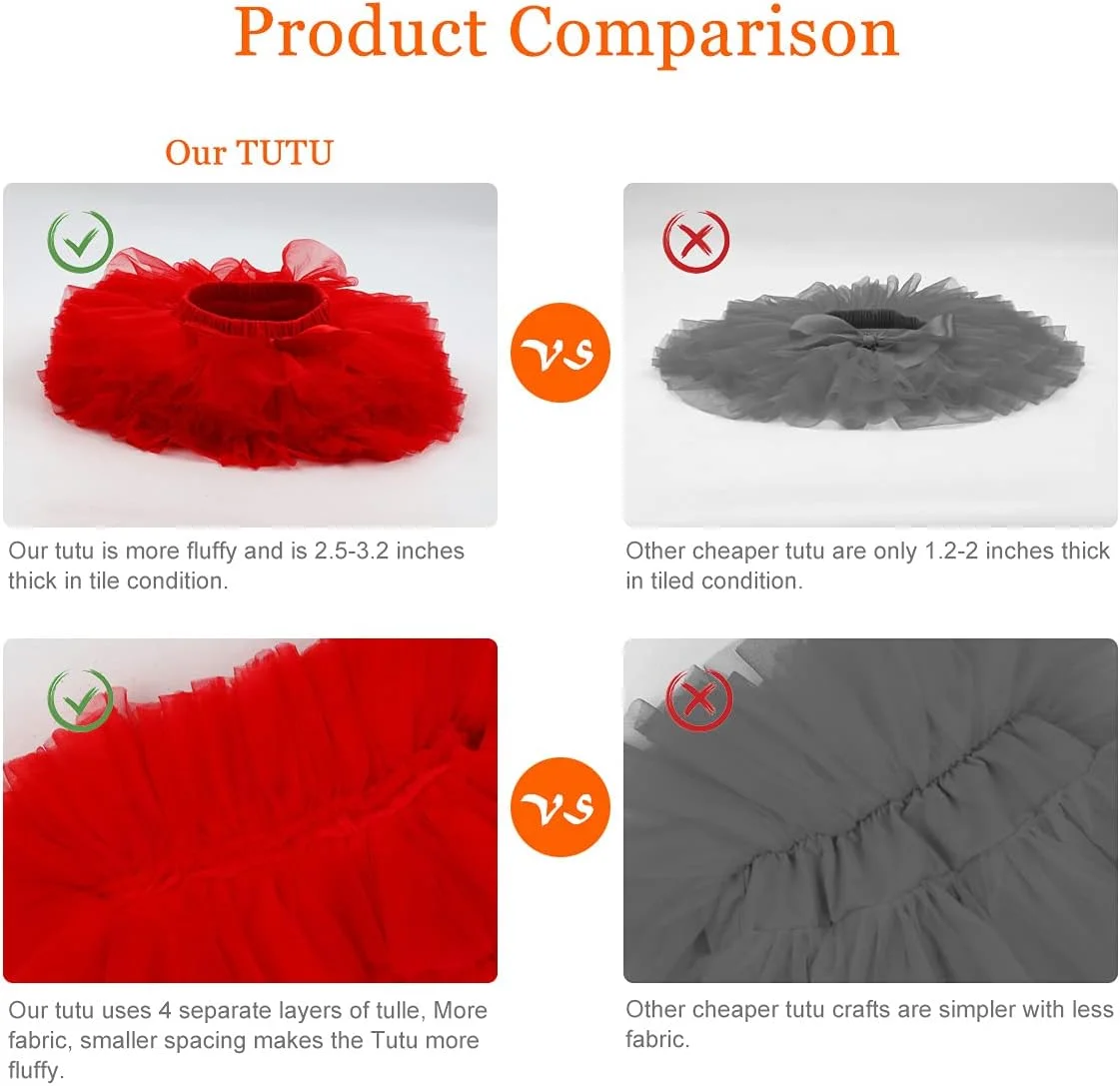 ست دامن توتو نرم و پفکی دخترانه HOOLCHEAN به همراه هدبند