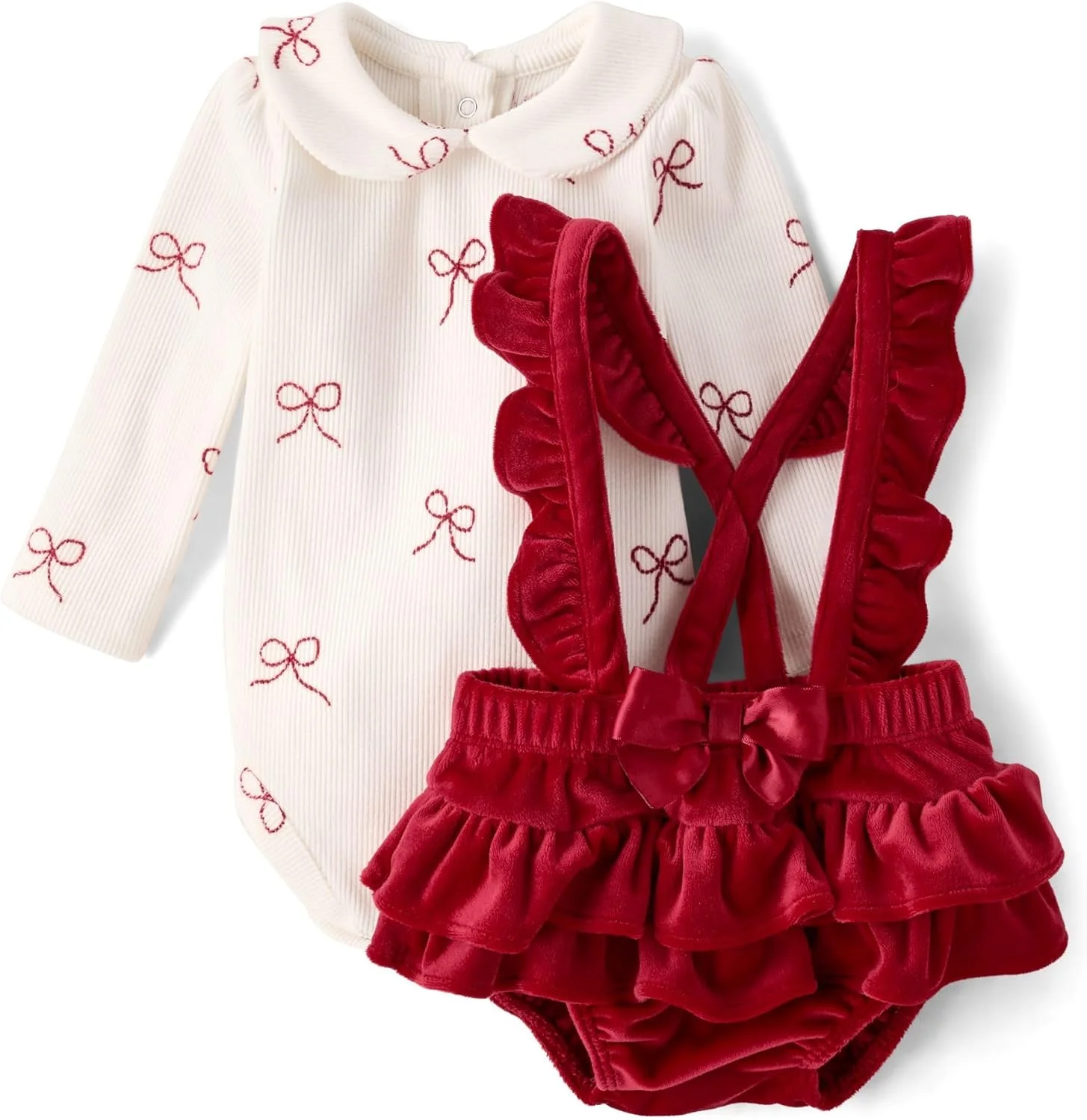 لباس بادی آستین بلند و دامن نوزادی دخترانه The Children's Place، ست دامن 2 تکه (بسته 2 عددی)