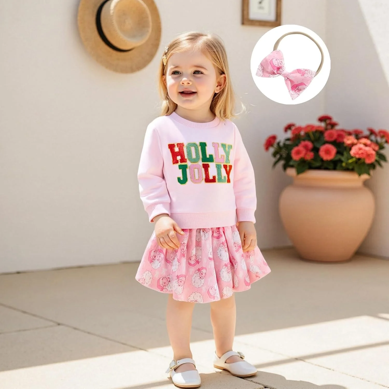 ست لباس دخترانه بچه گانه Amnnchya کریسمس، بلوز آستین بلند، پلیور طرح گوزن، دامن توتو، لباس پاییزی و زمستانی بچه گانه