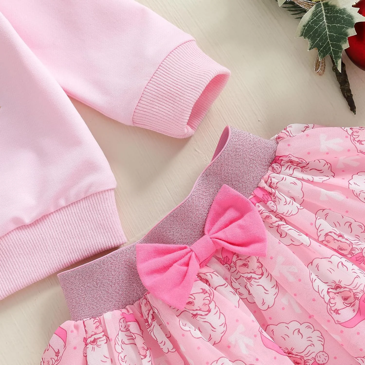 ست لباس دخترانه بچه گانه Amnnchya کریسمس، بلوز آستین بلند، پلیور طرح گوزن، دامن توتو، لباس پاییزی و زمستانی بچه گانه