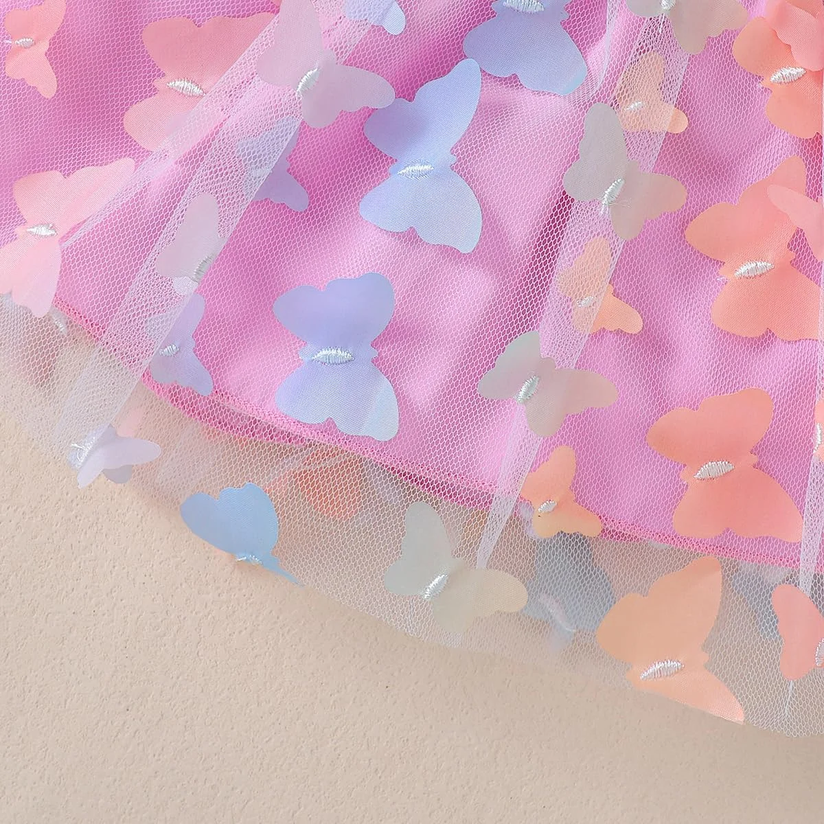 ست لباس تولد یک سالگی دخترانه Aslaylme، بادی دخترانه برای تولد یک سالگی با تم پروانه و دامن