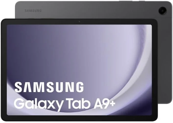 تبلت سامسونگ گلکسی Tab A9+ Plus (حافظه 128 گیگابایت، رم 8 گیگابایت، فقط Wi-Fi) با صفحه نمایش 11.0 اینچی اندروید، باتری 7040 میلی آمپر ساعت، اسنپدراگون 695 (6 نانومتری)، 4 بلندگو، مدل بین المللی X210 (همراه با شارژر سریع 15 واتی، گرافیت)