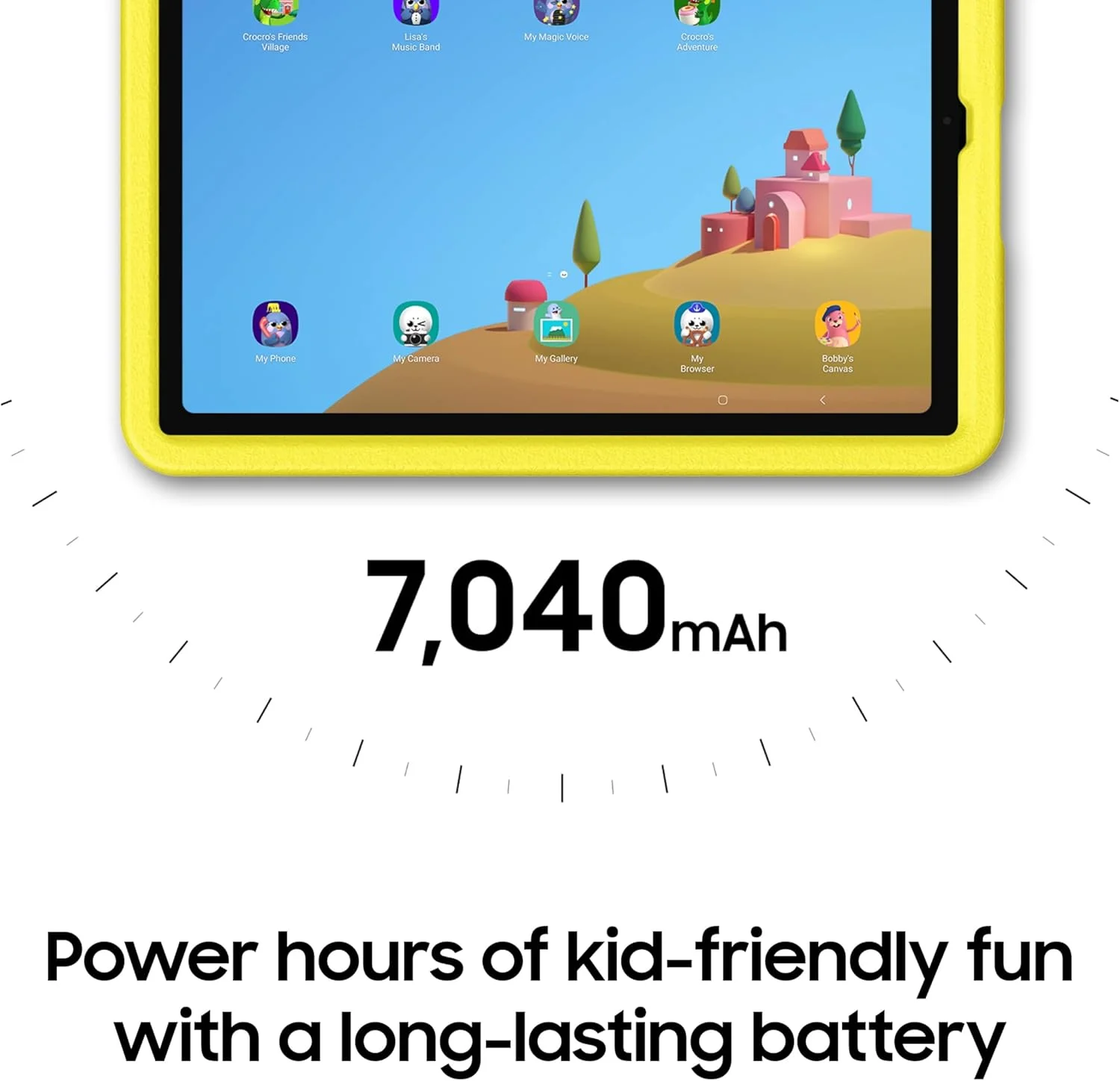 تبلت اندرویدی سامسونگ گلکسی تب A9+ پلاس Kids Edition با صفحه نمایش 11 اینچی، حافظه 64 گیگابایت، وای فای، عمر باتری طولانی، قابلیت افزایش حافظه، طراحی نازک و سبک، کاور پفی بادوام، نسخه ایالات متحده، 2024، زرد تبلت اندرویدی سامسونگ گلکسی تب A9+ پلاس Kids Edition با صفحه نمایش 11 اینچی، حافظه 64 گیگابایت، وای فای، عمر باتری طولانی، قابلیت افزایش حافظه، طراحی نازک و سبک، کاور پفی بادوام، نسخه ایالات متحده، 2024، زرد