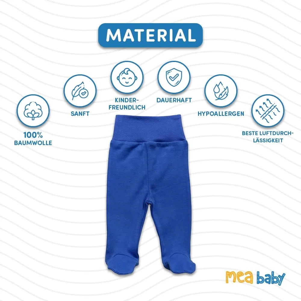 شلوار نوزادی MEA BABY، مناسب برای نوزادان دختر و پسر، 100% پنبه، بسته 5 عددی. شلوار رامپر نوزادی با جوراب. شلوار نوزادی با جوراب، شلوار نوزادی پسرانه با جوراب، دخترانه شلوار نوزادی MEA BABY، مناسب برای نوزادان دختر و پسر، 100% پنبه، بسته 5 عددی. شلوار رامپر نوزادی با جوراب. شلوار نوزادی با جوراب، شلوار نوزادی پسرانه با جوراب، دخترانه