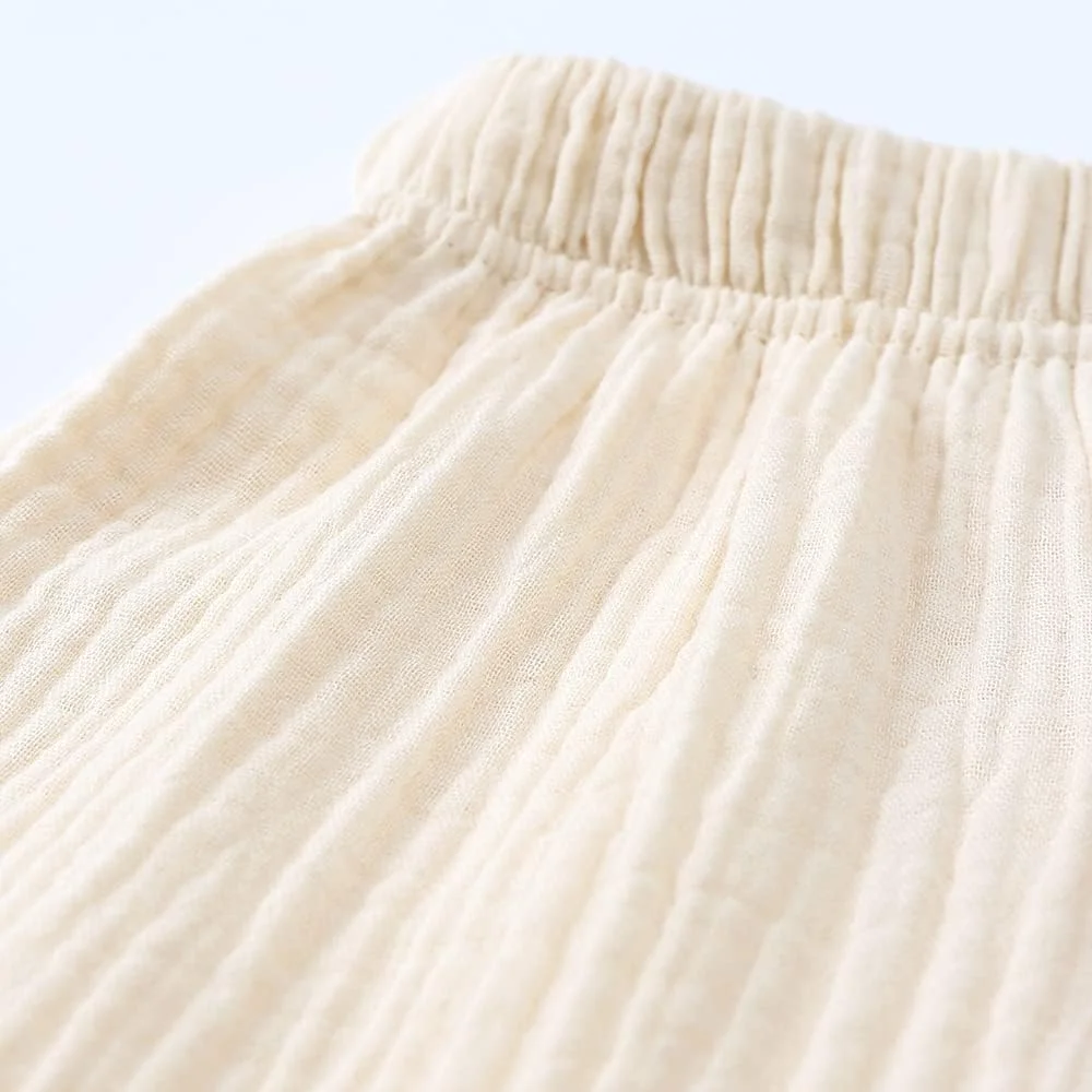 MYGBCPJS شلوار کتان نخی پسرانه دخترانه بچه گانه، شلوار مچ پا غیر رسمی، شلوار بلند گشاد، بسته دو عددی # 02، 18-24 ماه MYGBCPJS شلوار کتان نخی پسرانه دخترانه بچه گانه، شلوار مچ پا غیر رسمی، شلوار بلند گشاد، بسته دو عددی # 02، 18-24 ماه