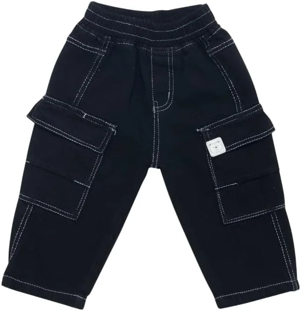 شلوار کارگو پسرانه نوزادی کانگوروهای کوچک، کمر کاملا کشی شلوار کارگو پسرانه نوزادی کانگوروهای کوچک، کمر کاملا کشی