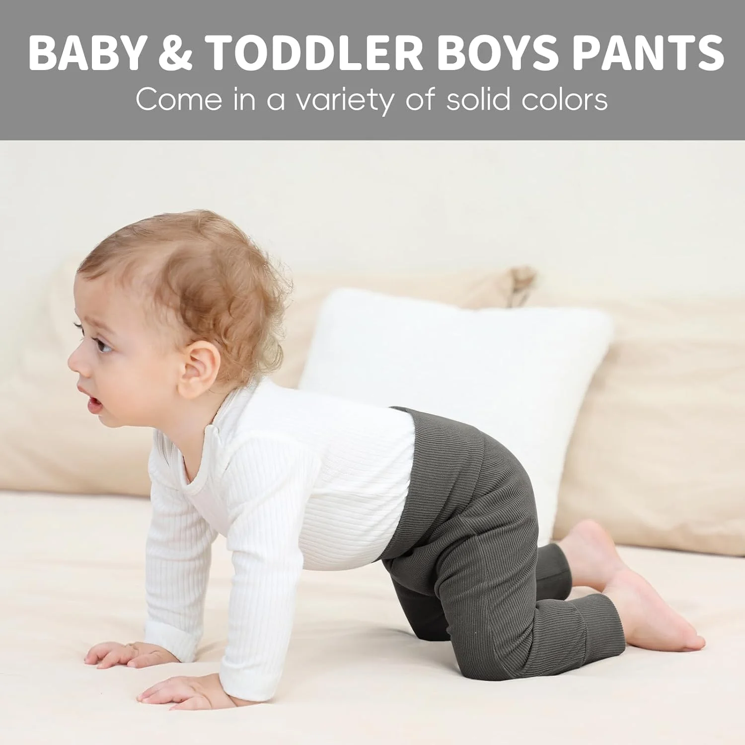 ست شلوار نوزادی پسرانه Kionio، شامل دو عدد لگینگ نوزادی، شلوار راحتی کشی، شلوار ورزشی با کمر کشی، لباس پسرانه کودک نوپا، رنگ ثابت ست شلوار نوزادی پسرانه Kionio، شامل دو عدد لگینگ نوزادی، شلوار راحتی کشی، شلوار ورزشی با کمر کشی، لباس پسرانه کودک نوپا، رنگ ثابت