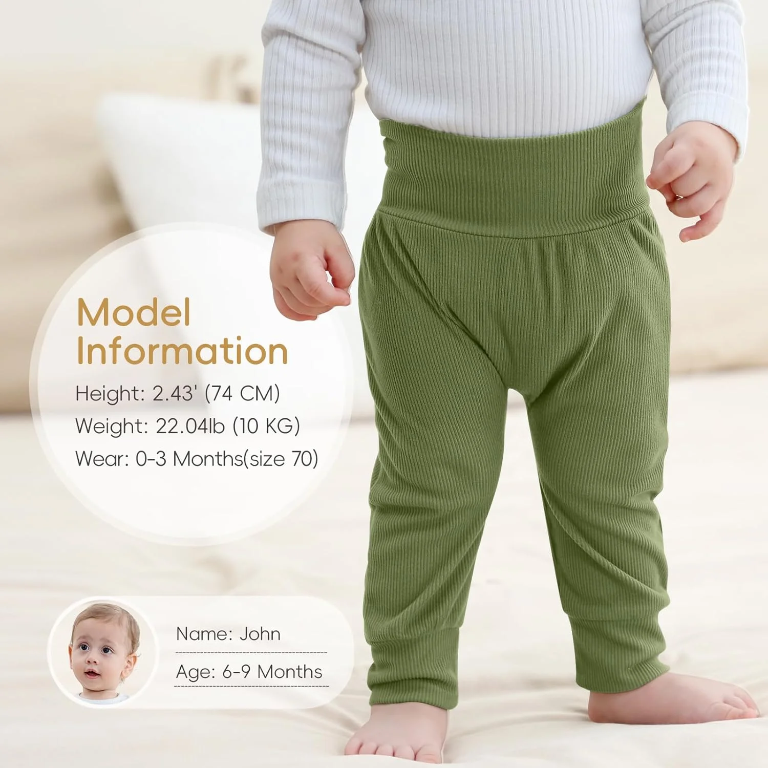 ست شلوار نوزادی پسرانه Kionio، شامل دو عدد لگینگ نوزادی، شلوار راحتی کشی، شلوار ورزشی با کمر کشی، لباس پسرانه کودک نوپا، رنگ ثابت ست شلوار نوزادی پسرانه Kionio، شامل دو عدد لگینگ نوزادی، شلوار راحتی کشی، شلوار ورزشی با کمر کشی، لباس پسرانه کودک نوپا، رنگ ثابت