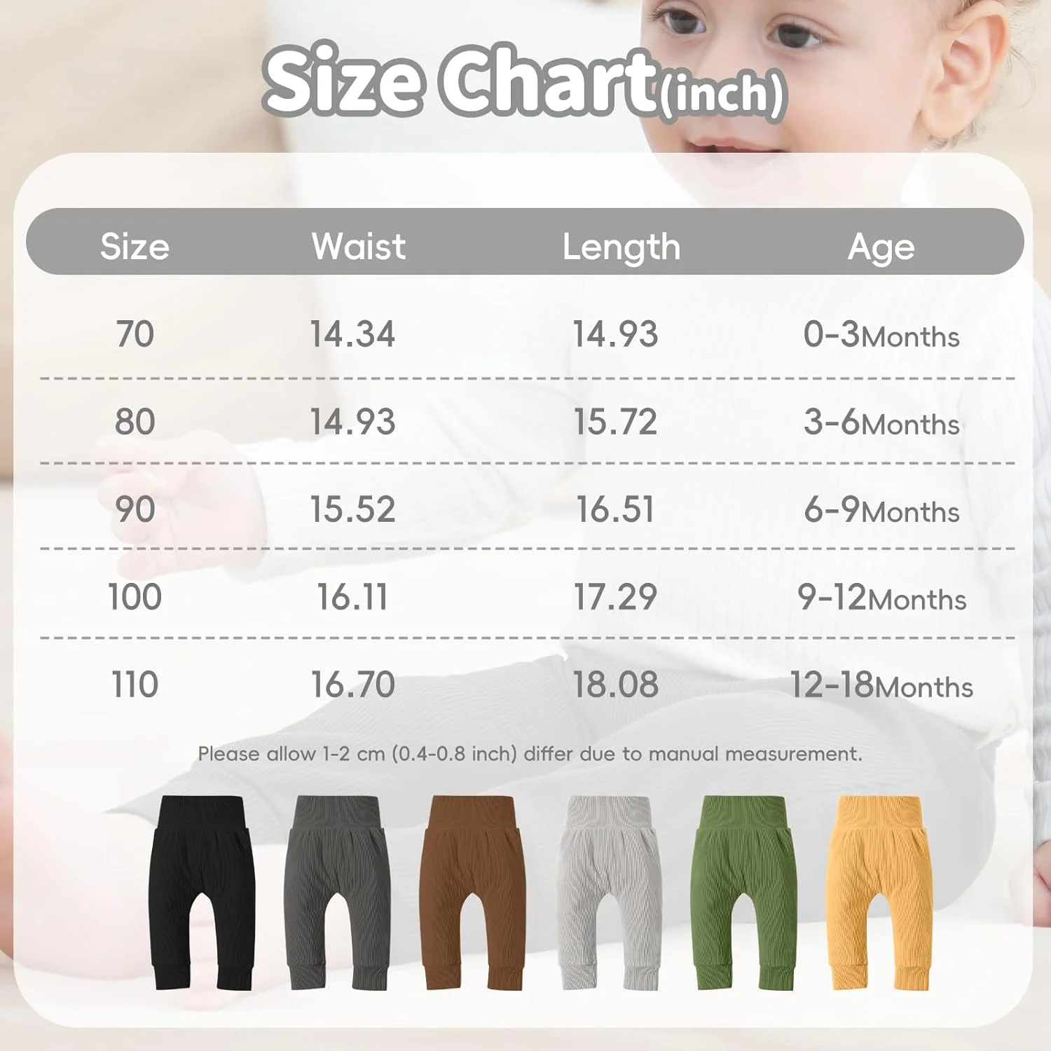 ست شلوار نوزادی پسرانه Kionio، شامل دو عدد لگینگ نوزادی، شلوار راحتی کشی، شلوار ورزشی با کمر کشی، لباس پسرانه کودک نوپا، رنگ ثابت ست شلوار نوزادی پسرانه Kionio، شامل دو عدد لگینگ نوزادی، شلوار راحتی کشی، شلوار ورزشی با کمر کشی، لباس پسرانه کودک نوپا، رنگ ثابت