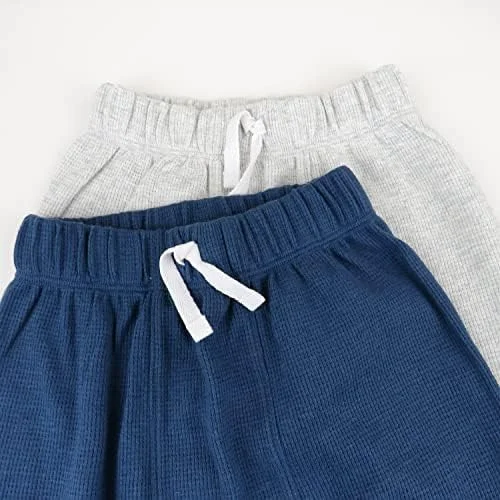شلوار جاگر چندتایی پسرانه HonestBaby، شلوار راحتی کشی 100% پنبه ارگانیک برای نوزاد و کودک نوپا، پسرانه، دخترانه، شلوار یونیسکس (بسته 2 عددی)