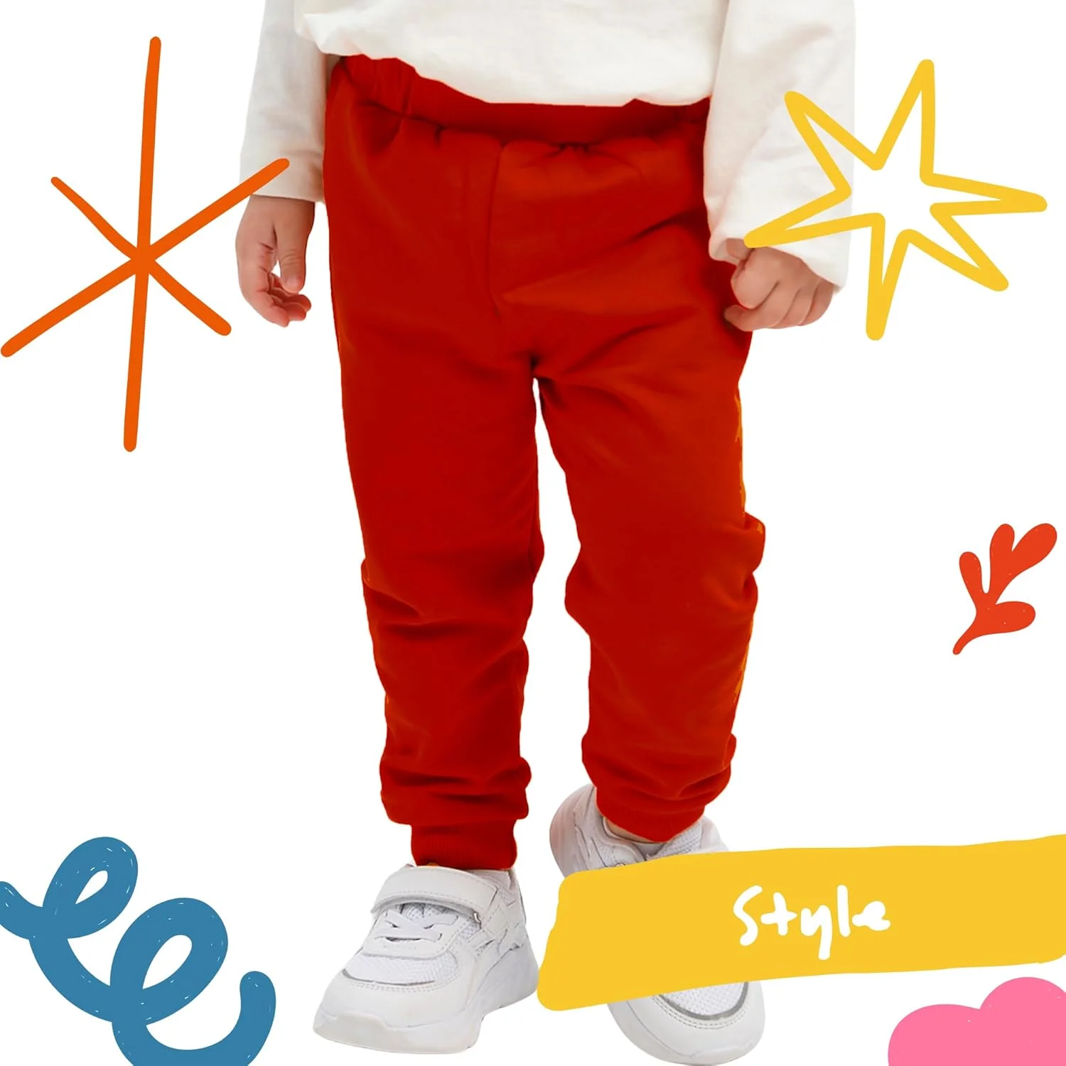 شلوار نخی 100% بچگانه، شلوار کودکانه، بسته 2 عددی شلوار ورزشی غیر رسمی، لباس نرم و راحت برای نوزادان پسر و دختر