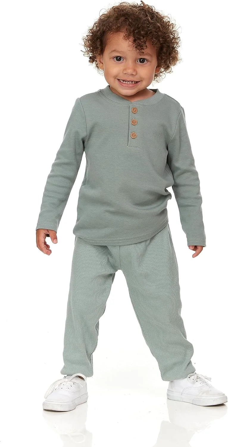 ست 5 عددی شلوار جاگر پسرانه کودک/نوپا Cudlie - شلوار گرمکن و پیژامه سبک وزن و باریک - جاگر راحتی برای پسران ست 5 عددی شلوار جاگر پسرانه کودک/نوپا Cudlie - شلوار گرمکن و پیژامه سبک وزن و باریک - جاگر راحتی برای پسران