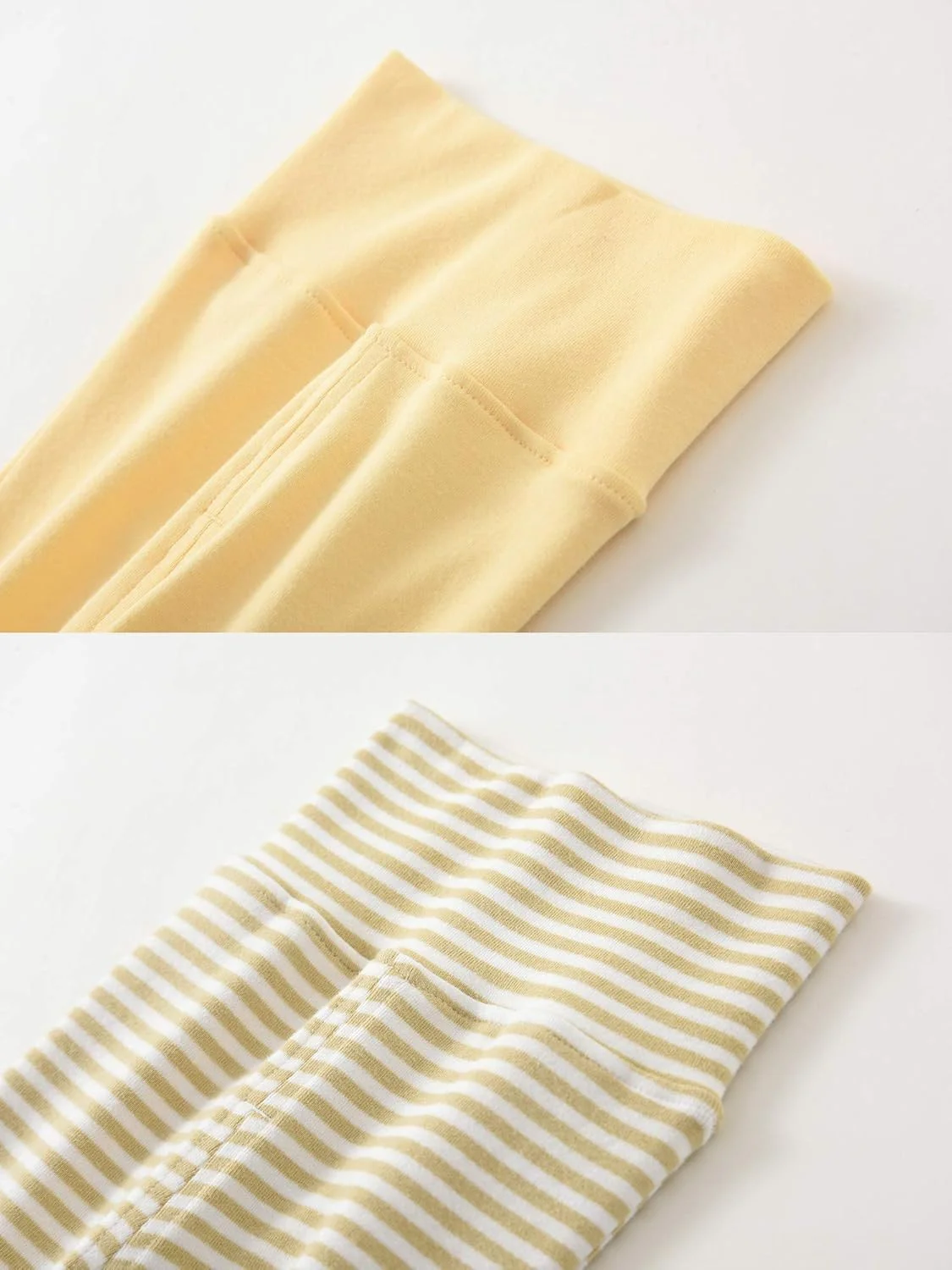 شلوار کمر بلند نوزادی با جوراب BINIDUCKLING مناسب پسران و دختران - پنبه ای - شلوار راحتی نوزادی با جوراب، بسته 3 عددی