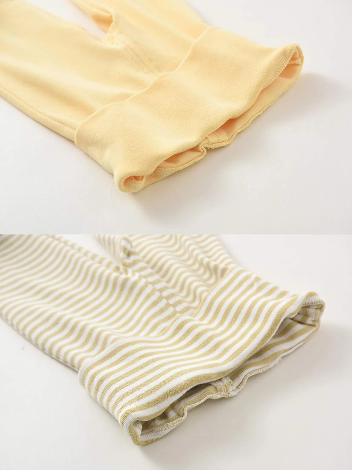 شلوار کمر بلند نوزادی با جوراب BINIDUCKLING مناسب پسران و دختران - پنبه ای - شلوار راحتی نوزادی با جوراب، بسته 3 عددی