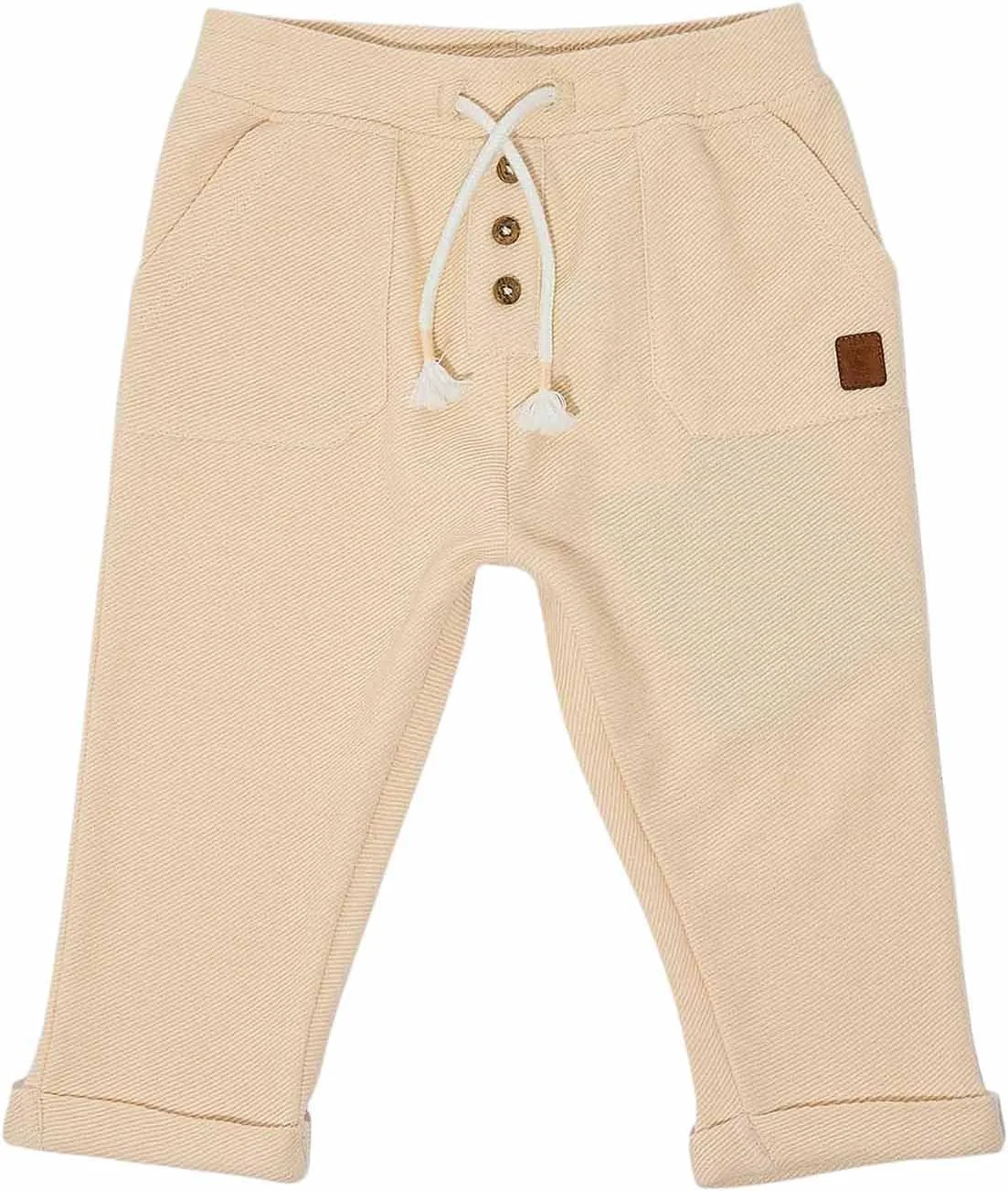 شلوار بافتنی ساده پسرانه R&B مدل 125-1098Ib059-1 با کمر بند دار