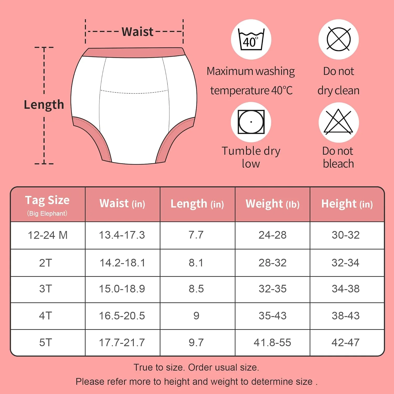 لباس زیر آموزشی کودک BIG ELEPHANT، شلوار تمرینی جاذب پنبه ای نرم برای نوزادان پسر و دختر لباس زیر آموزشی کودک BIG ELEPHANT، شلوار تمرینی جاذب پنبه ای نرم برای نوزادان پسر و دختر