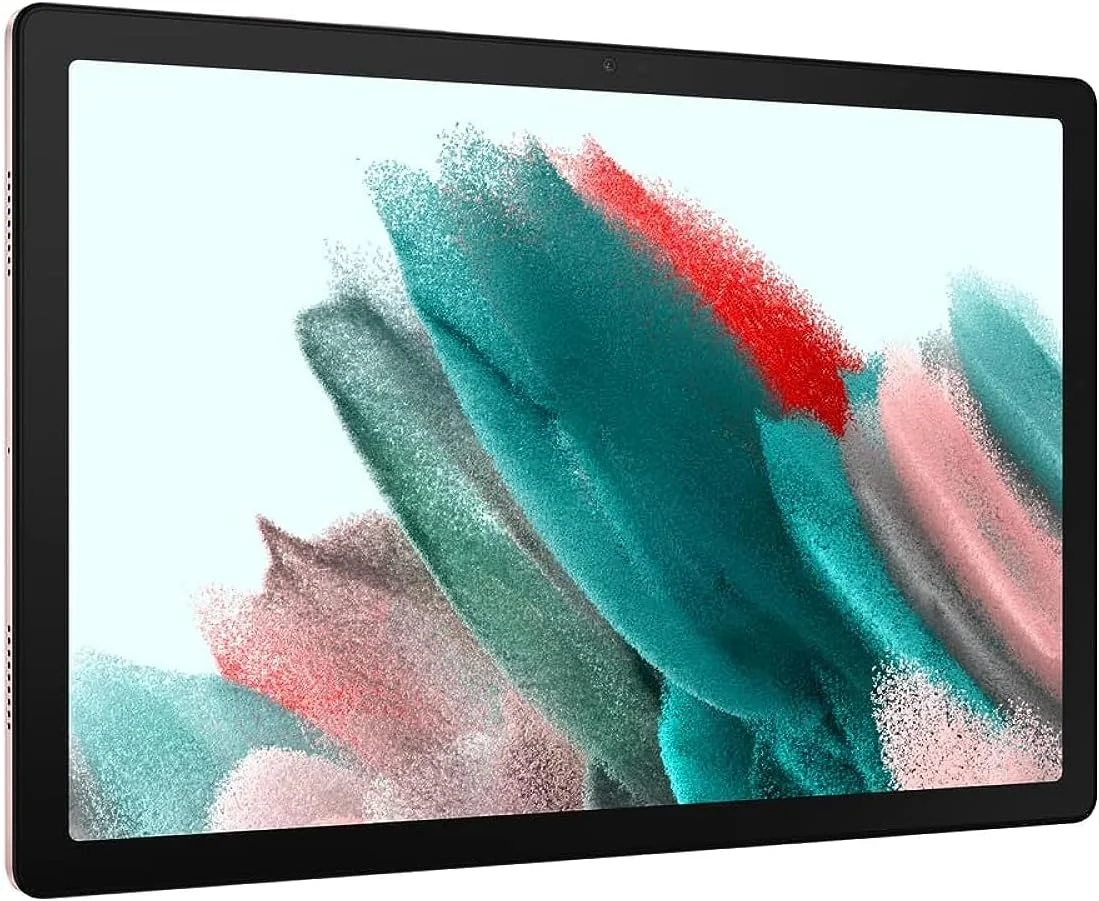 تبلت اندرویدی سامسونگ Galaxy Tab A8 با صفحه نمایش 10.5 اینچی، 64 گیگابایت حافظه، محتوای کودکان، Smart Switch، حافظه قابل ارتقا، باتری بادوام، شارژ سریع، نسخه ایالات متحده، 2022، طلایی صورتی