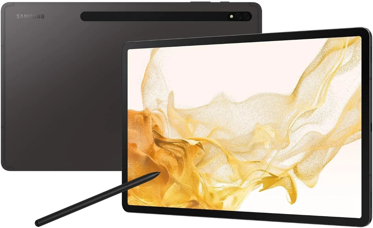 تبلت اندروید سامسونگ گلکسی تب S8+ با صفحه نمایش 12.4 اینچ، 128 گیگابایت، 5G، رنگ گرافیت (نسخه امارات)