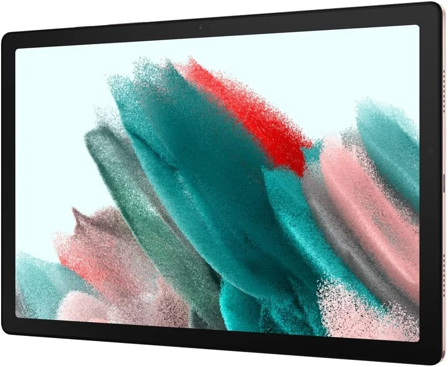 تبلت اندرویدی سامسونگ Galaxy Tab A8 با صفحه نمایش 10.5 اینچی، 64 گیگابایت حافظه، محتوای کودکان، Smart Switch، حافظه قابل ارتقا، باتری بادوام، شارژ سریع، نسخه ایالات متحده، 2022، طلایی صورتی