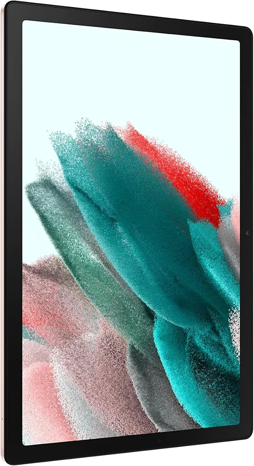 تبلت اندرویدی سامسونگ Galaxy Tab A8 با صفحه نمایش 10.5 اینچی، 64 گیگابایت حافظه، محتوای کودکان، Smart Switch، حافظه قابل ارتقا، باتری بادوام، شارژ سریع، نسخه ایالات متحده، 2022، طلایی صورتی