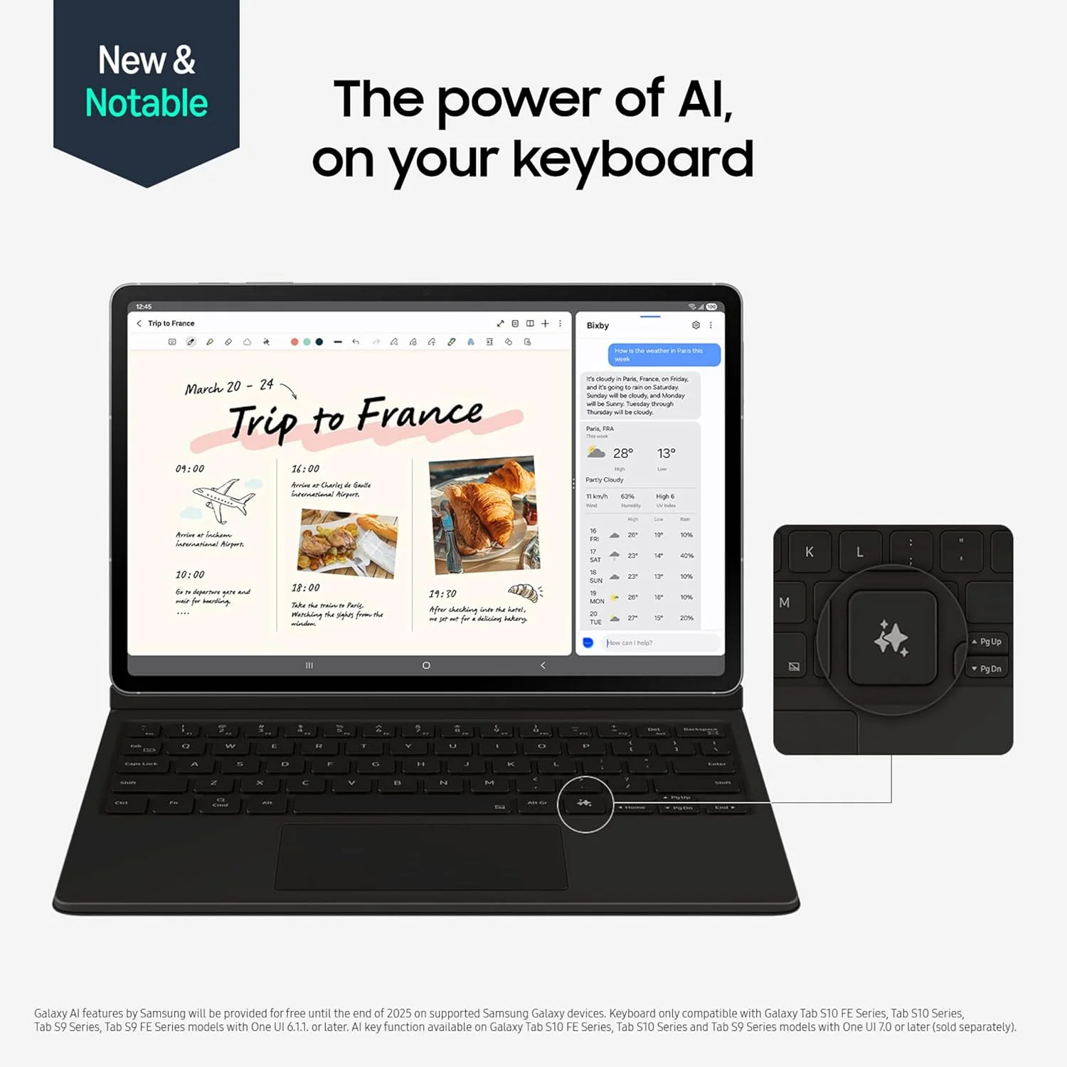 تبلت اندرویدی SAMSUNG Galaxy Tab S10 FE+ با صفحه نمایش بزرگ ۱۳.۱ اینچی، ۱۲۸ گیگابایت حافظه، عمر باتری طولانی، پردازنده Exynos 1580، دارای استاندارد IP68 مقاوم در برابر آب، نرخ تازه سازی ۹۰ هرتز، قلم S Pen برای یادداشت برداری، نسخه ایالات متحده، آبی