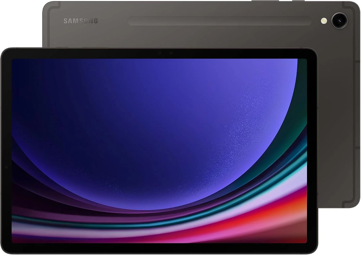 تبلت هوشمند سامسونگ Galaxy Tab S9 با صفحه نمایش 11 اینچی، حافظه 128 گیگابایت، وای فای 7، سیستم عامل اندروید و هوش مصنوعی، پردازنده Snapdragon 8 Gen 2، صفحه نمایش AMOLED، قلم S Pen، باتری با طول عمر بالا، دوربین با فوکوس خودکار، Dolby Audio، نسخه ایالات متحده، 2023، گرافیت