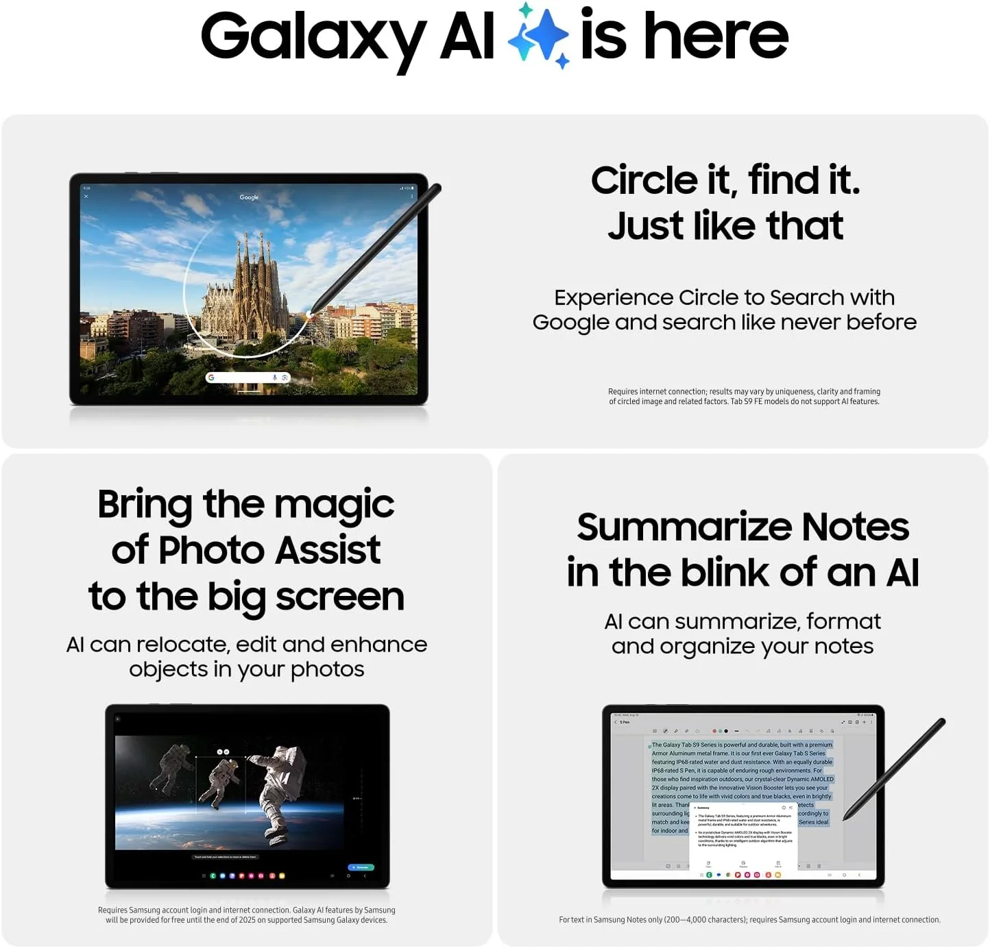 تبلت هوشمند سامسونگ Galaxy Tab S9 با صفحه نمایش 11 اینچی، حافظه 128 گیگابایت، وای فای 7، سیستم عامل اندروید و هوش مصنوعی، پردازنده Snapdragon 8 Gen 2، صفحه نمایش AMOLED، قلم S Pen، باتری با طول عمر بالا، دوربین با فوکوس خودکار، Dolby Audio، نسخه ایالات متحده، 2023، گرافیت