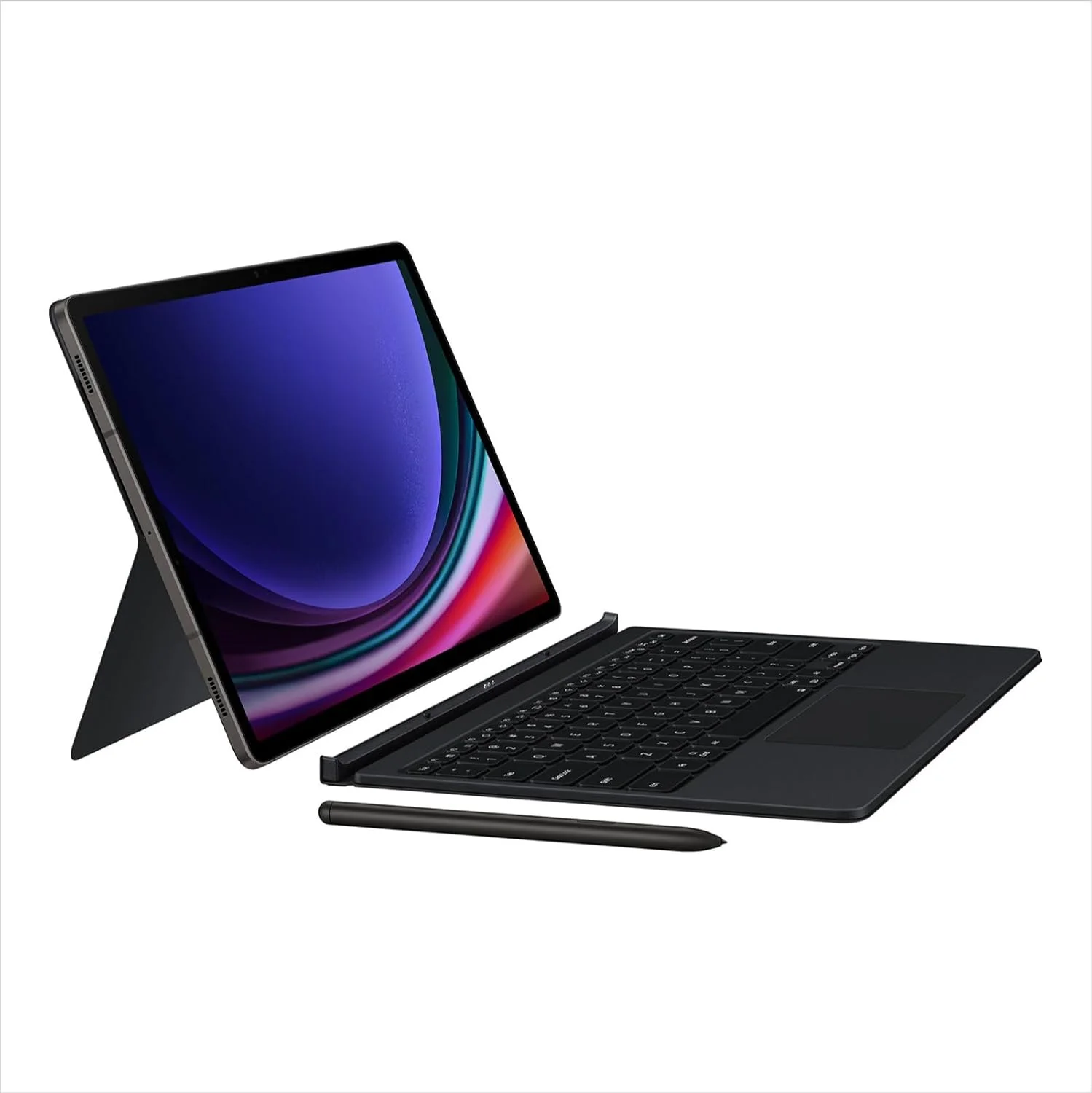 تبلت هوشمند سامسونگ Galaxy Tab S9 با صفحه نمایش 11 اینچی، حافظه 128 گیگابایت، وای فای 7، سیستم عامل اندروید و هوش مصنوعی، پردازنده Snapdragon 8 Gen 2، صفحه نمایش AMOLED، قلم S Pen، باتری با طول عمر بالا، دوربین با فوکوس خودکار، Dolby Audio، نسخه ایالات متحده، 2023، گرافیت
