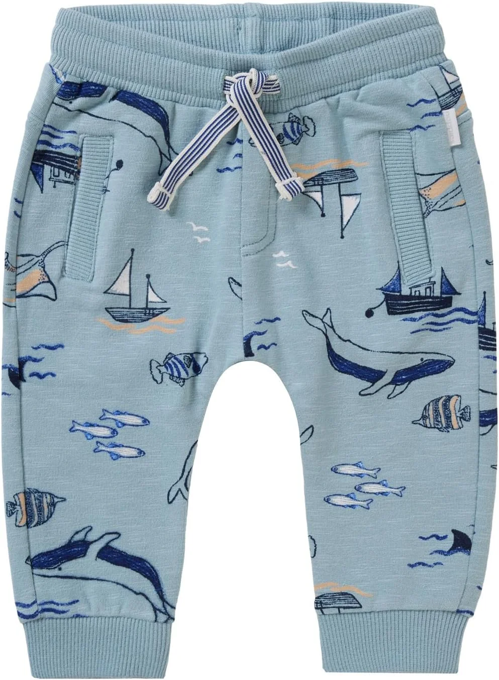 شلوار پسرانه نوزادی نوپیز مدل Blue Bell با طرح چاپی سرتاسری و فیت راحت