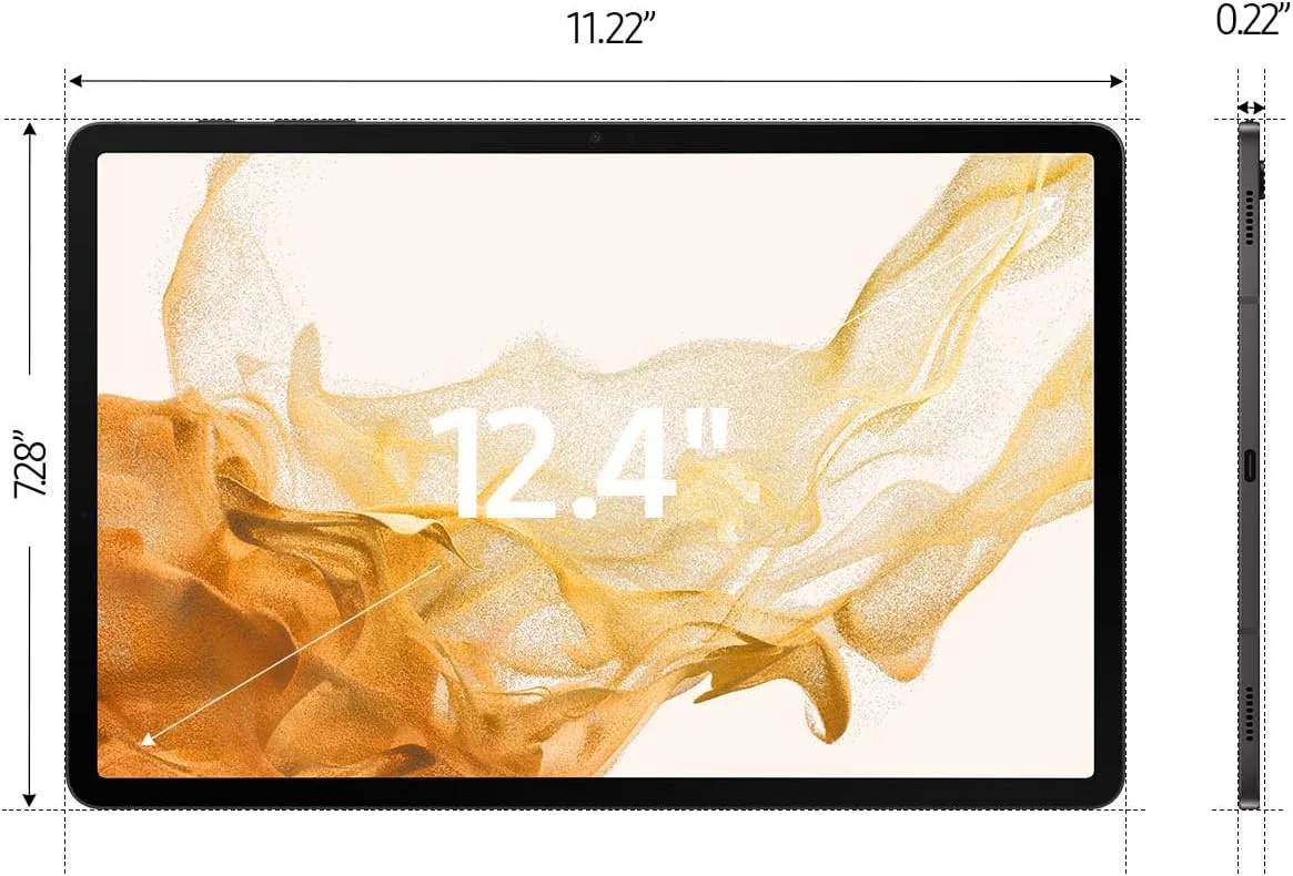 تبلت اندرویدی سامسونگ گلکسی تب S8+، صفحه نمایش بزرگ 12.4 اینچی AMOLED، حافظه 128 گیگابایتی، Wi-Fi 6E، دوربین فوق عریض، قلم S Pen، باتری بادوام، گرافیت تبلت اندرویدی سامسونگ گلکسی تب S8+، صفحه نمایش بزرگ 12.4 اینچی AMOLED، حافظه 128 گیگابایتی، Wi-Fi 6E، دوربین فوق عریض، قلم S Pen، باتری بادوام، گرافیت
